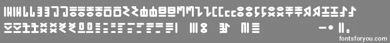GENР RICA PRIMITIVA 01 Font – White Fonts on Gray Background